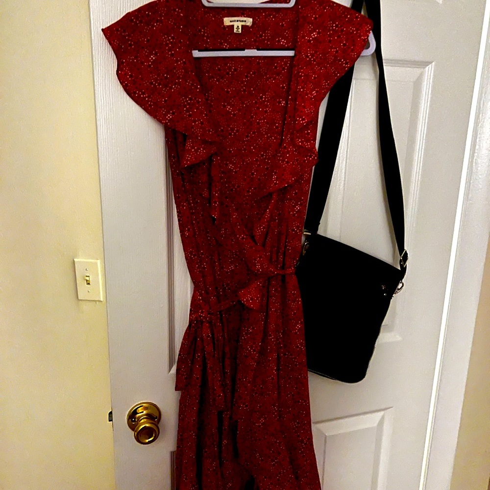 Max studio wrap floral dress.